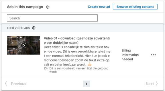 Video toevoegen aan Linkedin advertentie Video toevoegen aan Linkedin advertentie